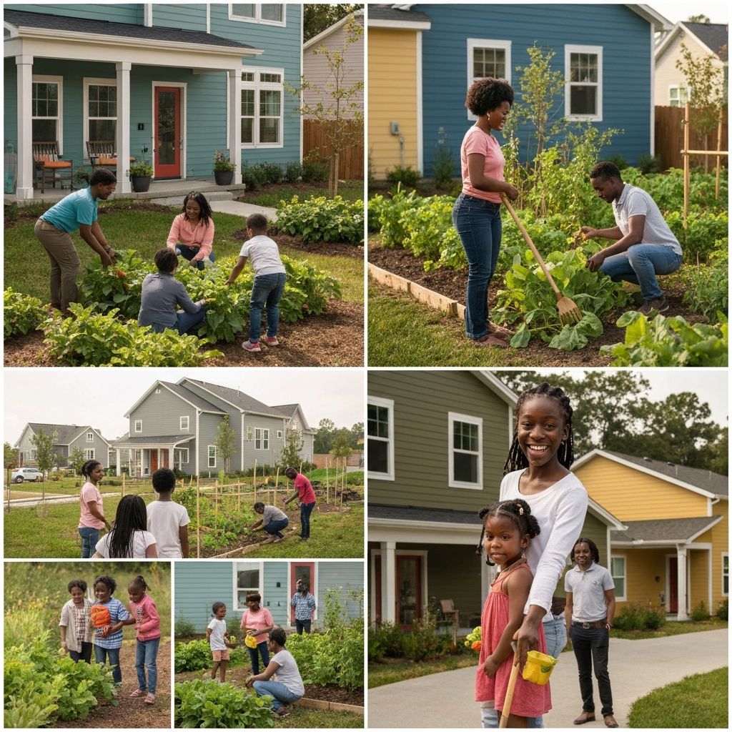 A diverse group of community members building brighter futures